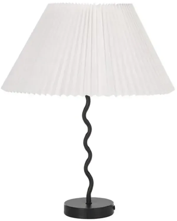Rianne Wavy Table Lamp - Black