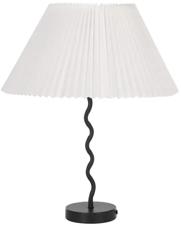 Rianne Wavy Table Lamp - Black