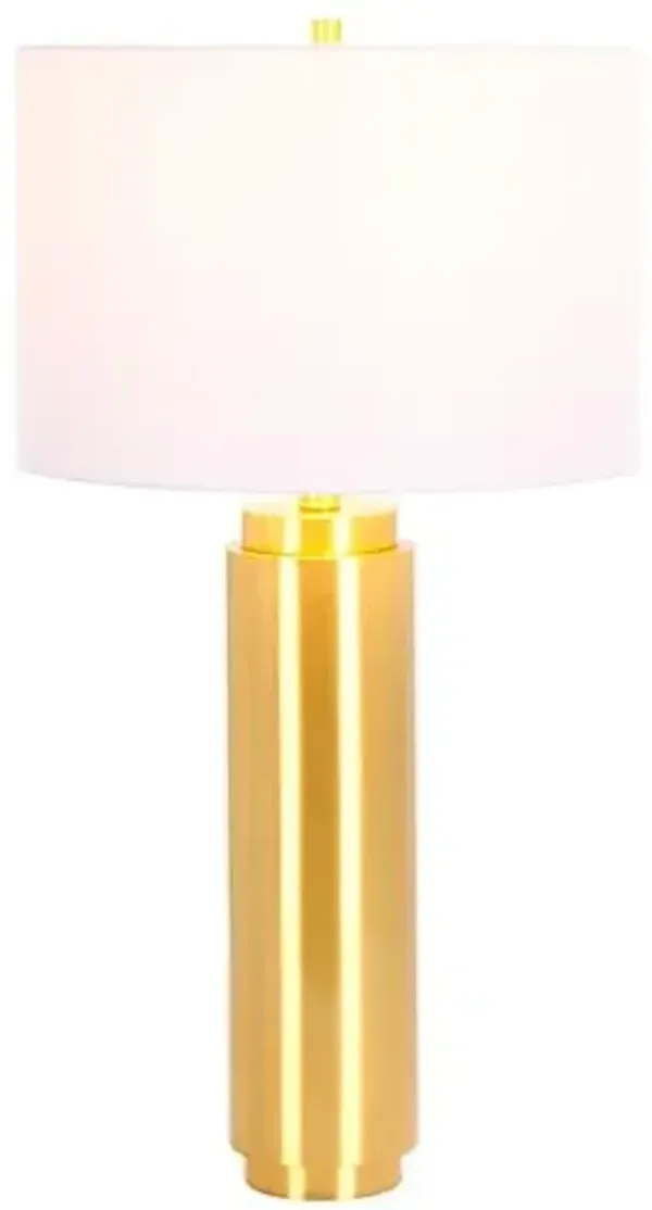 Aelithor Iron Pillar Table Lamp - Gold