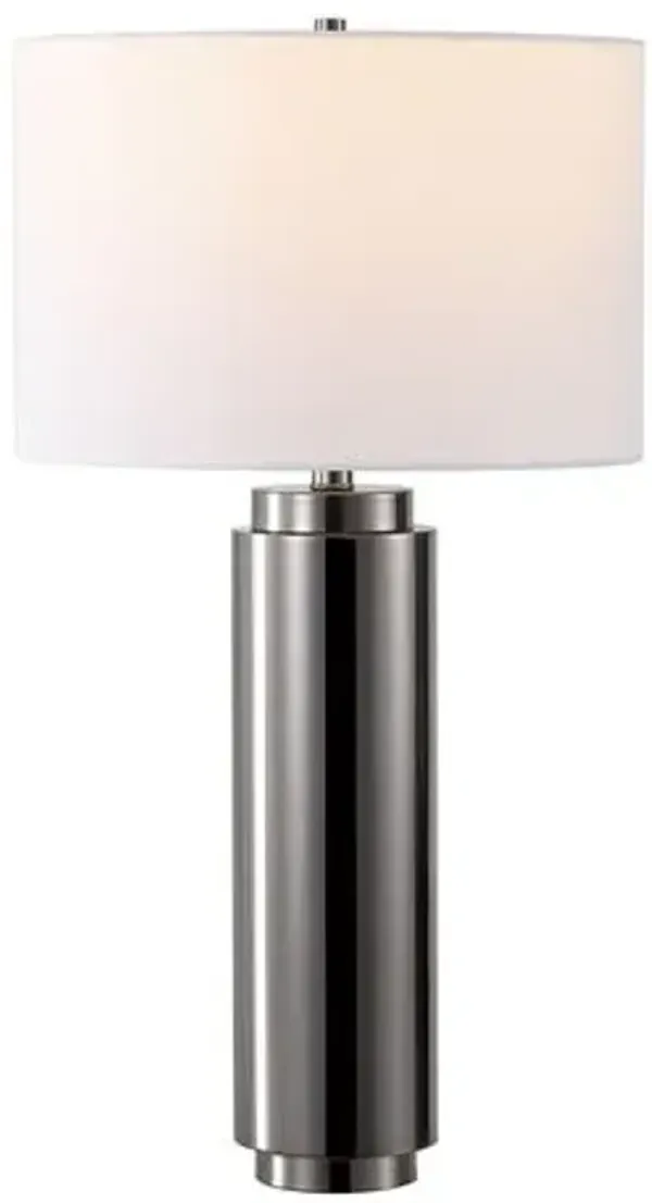 Aelithor Iron Pillar Table Lamp - Silver