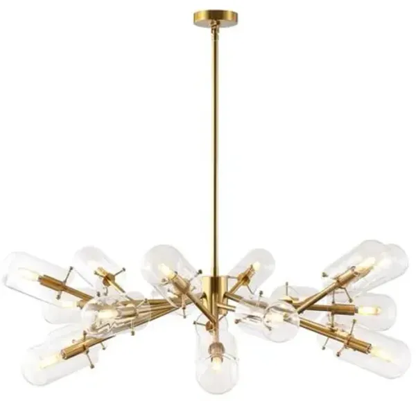 Ezren Glass Sputnik Chandelier - Gold