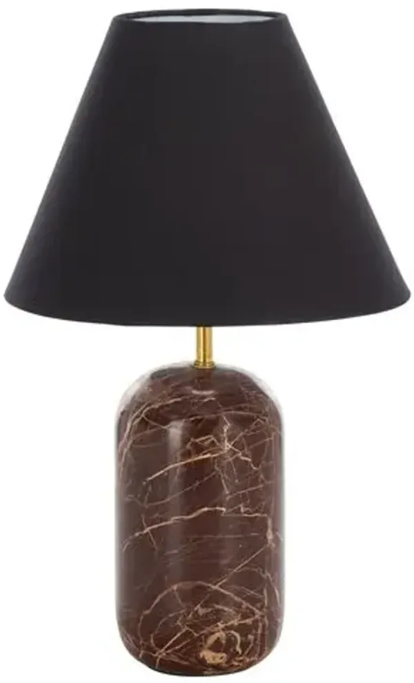 Myricor Table Lamp - Red Marble