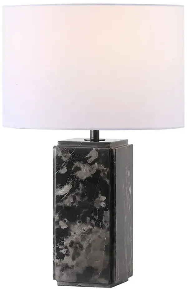 Osheneth Tall Marble Table Lamp - Black/White