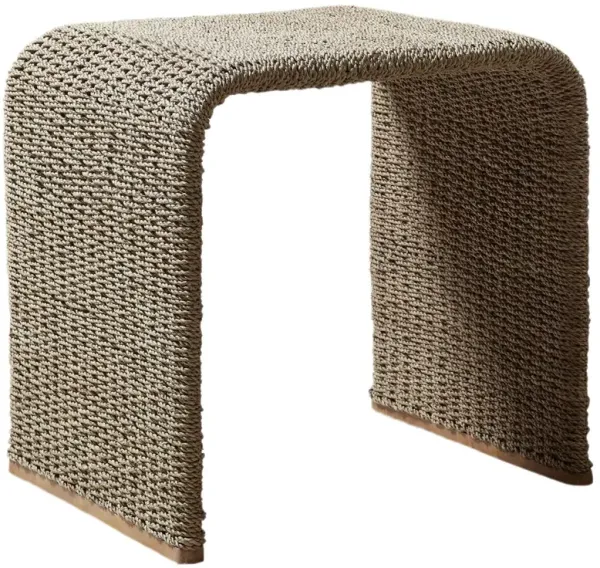 Camellia Seagrass End Table - Brown