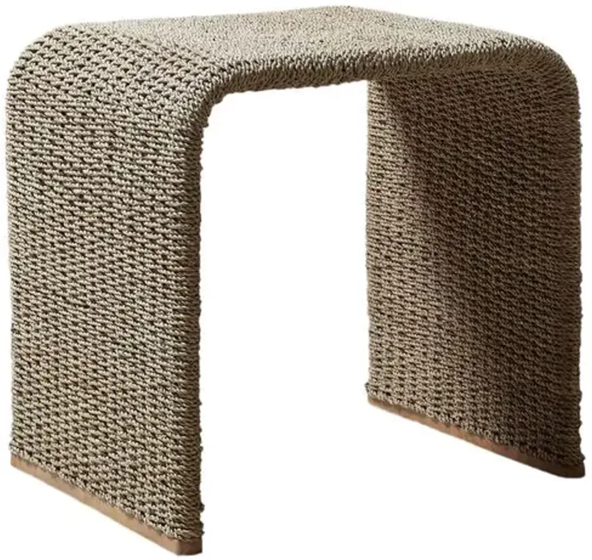 Camellia Seagrass End Table - Brown