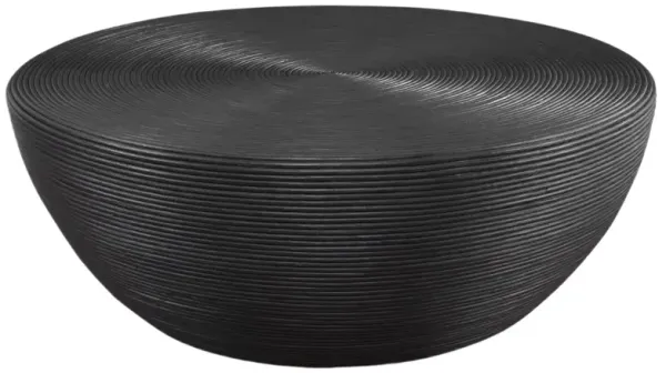 Noelia Rattan Coffee Table, Black