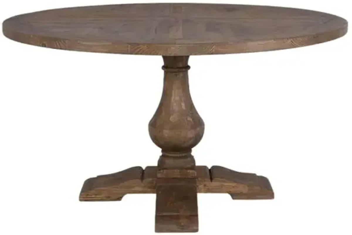 Lysandra 54" Round Dining Table - Brown
