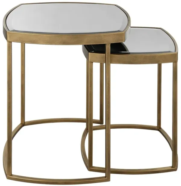 S/2 Niccolo Nesting Tables, Gold