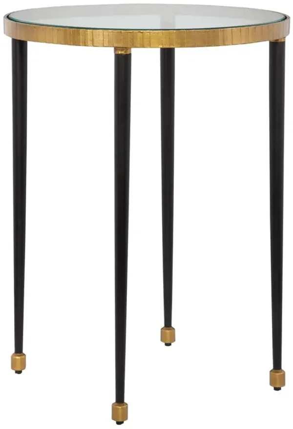 Vicente Side Table, Black/Gold