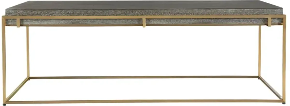 Mateus Coffee Table, Walnut/Gold