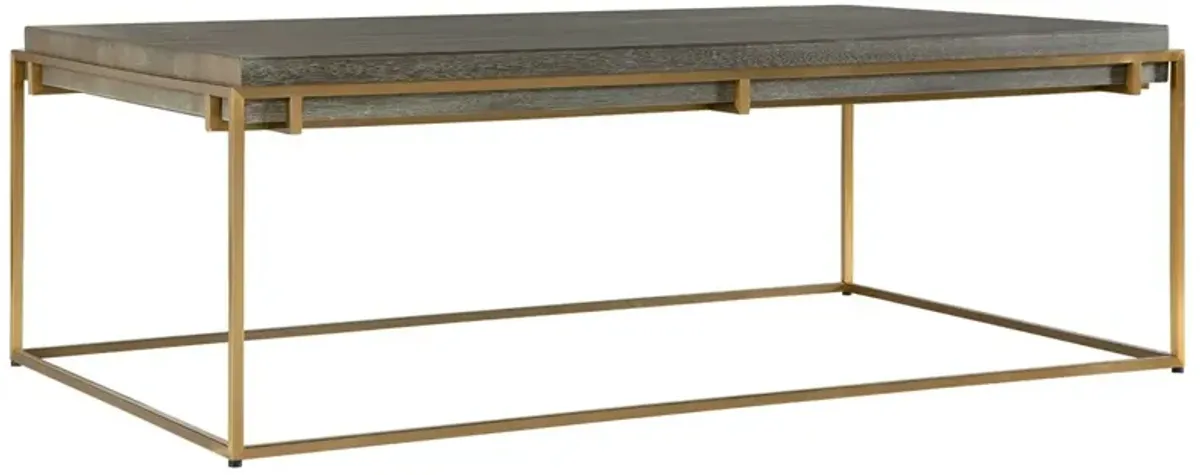 Mateus Coffee Table, Walnut/Gold