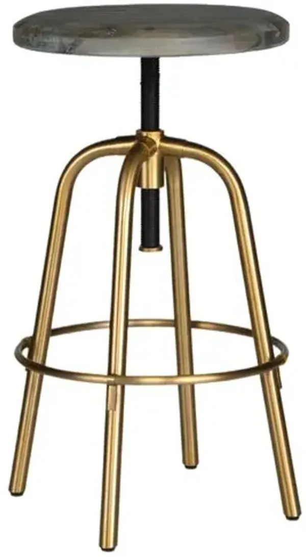 Damaris Counter Stool - Brown/Gold