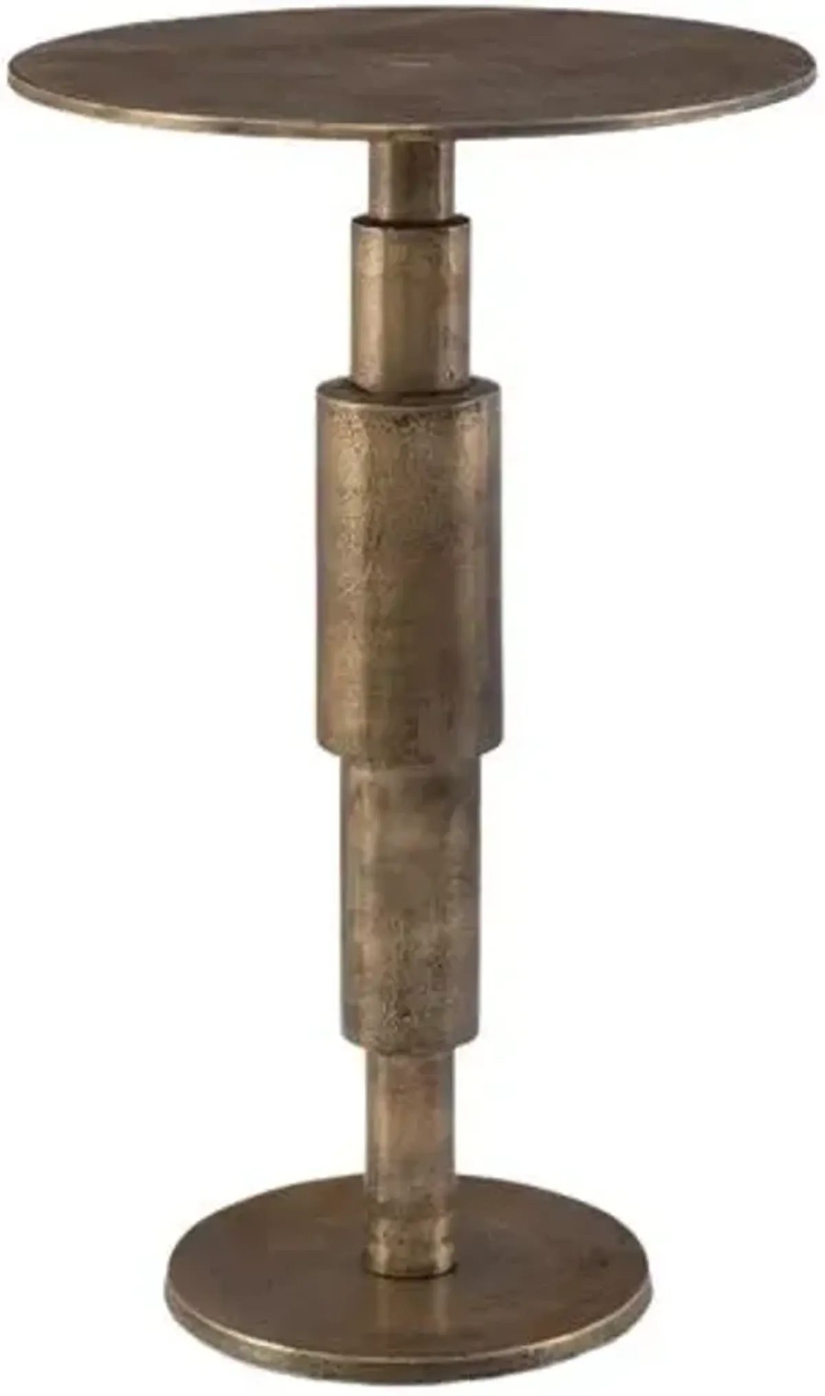 Delia Aluminum Accent Table - Gold - 22.5Hx14Wx14D in