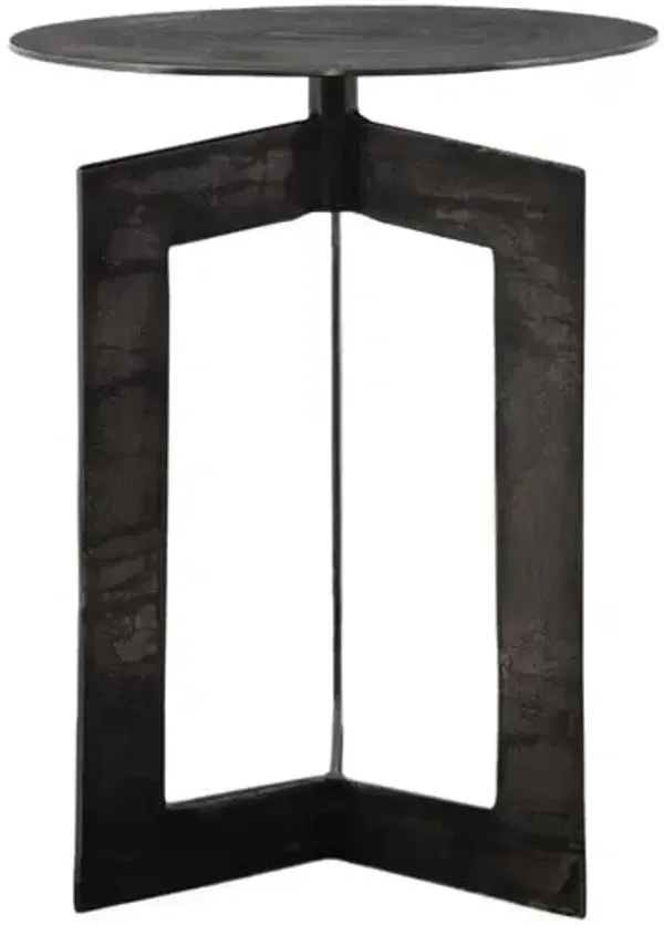 Zara Aluminum Accent Table - Bronze - Multi - 24Hx17.5Wx17.5D in