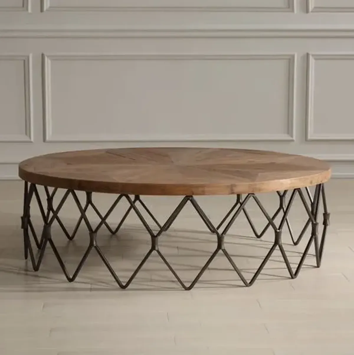 Cedric 54" Round Coffee Table - Brown