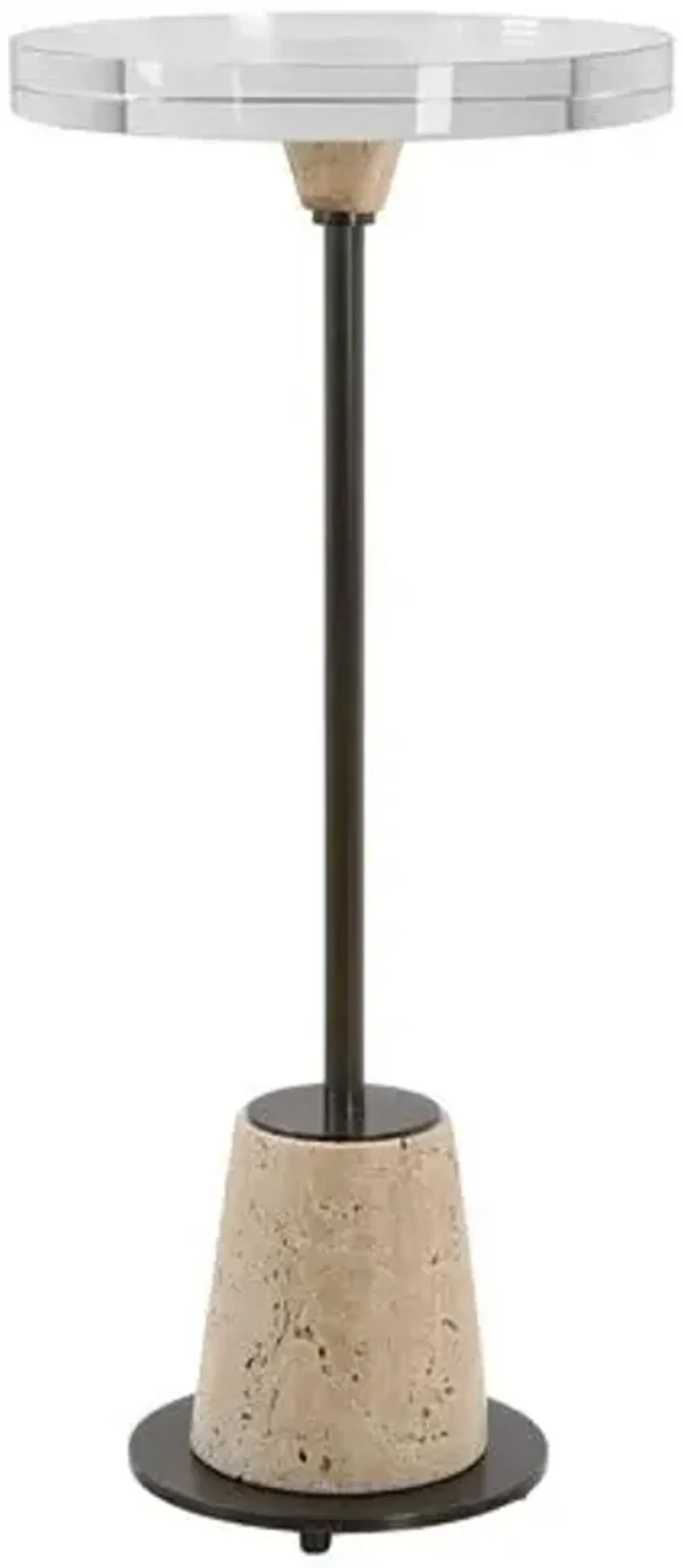 Cambria Marble Drink Table - Bronze - Brown