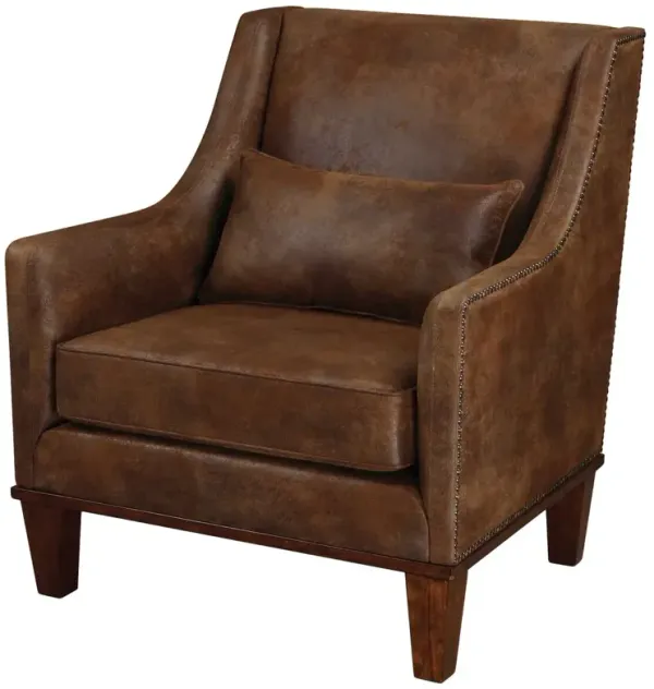 Jasper Leather Club Chair, Brown