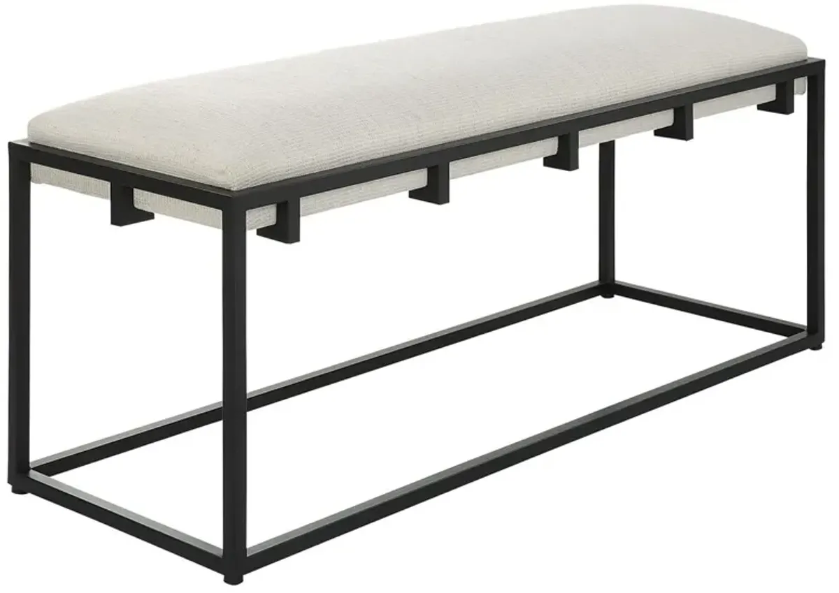 Isandro Bench, Black/ Flax