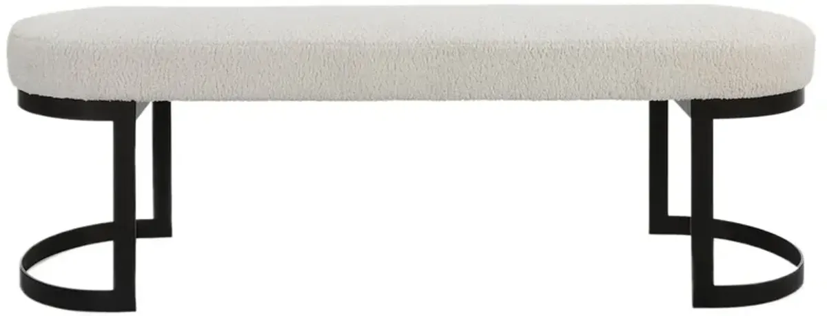 Melina Faux Shearling Bench