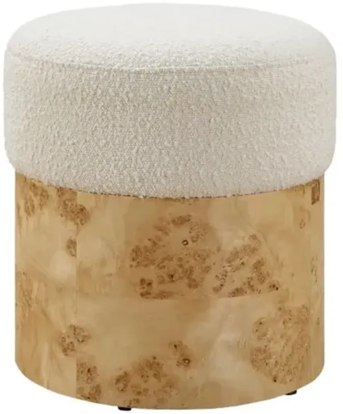 Marisella Burl/Boucle Ottoman - Natural/White