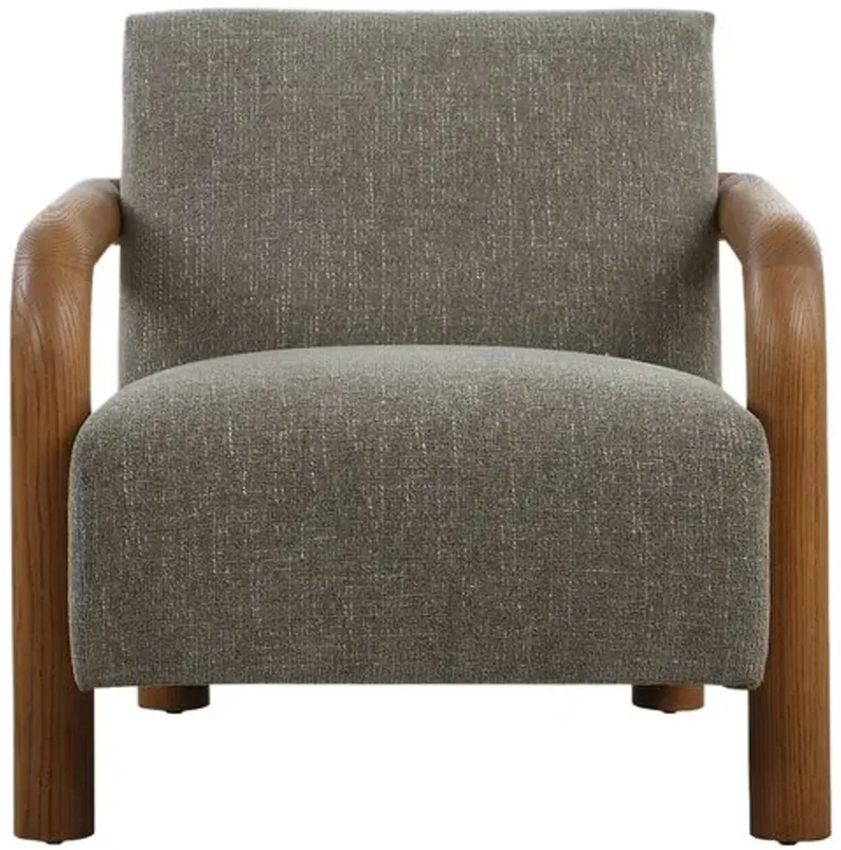 Silvan Chenille Accent Chair - Green/Natural, Comfortable, Durable