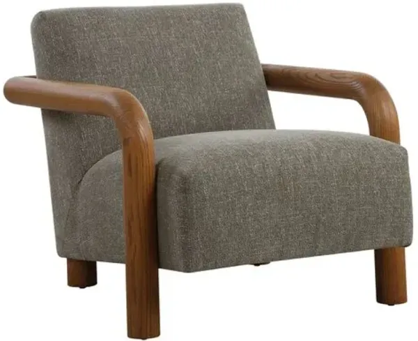 Silvan Chenille Accent Chair - Green/Natural, Comfortable, Durable