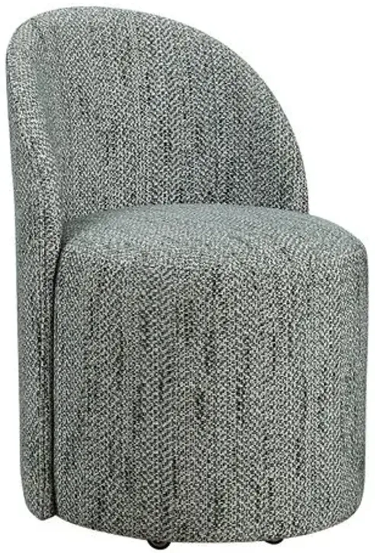 Maxence Dining Chair with Casters - Teal - Green