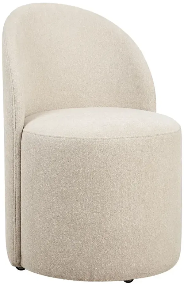 Maxence Dining Chair w/ Casters, Sand