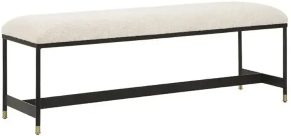 Estella Wool Bench - Black/White - Multi