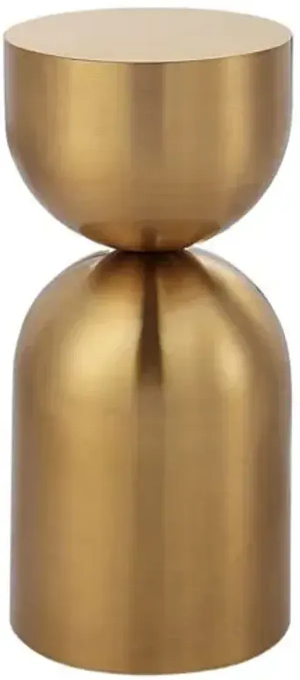 Clara Accent Table - Gold - 22Hx10Wx10D in