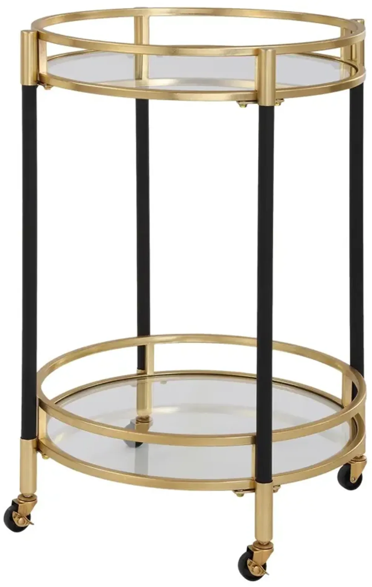 Gabrielle Bar Cart, Black/Brass