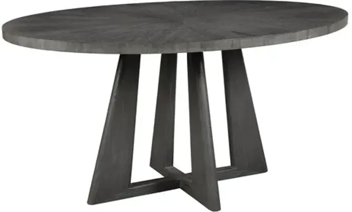 Leonid 60" Oval Dining Table - Dark Walnut