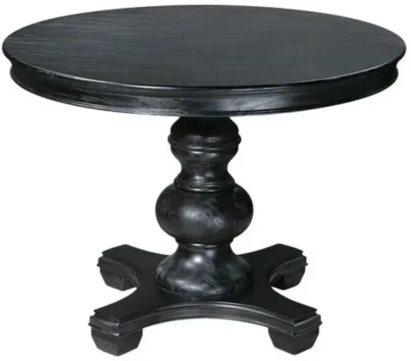Amira 42" Round Pedestal Dining Table - Black