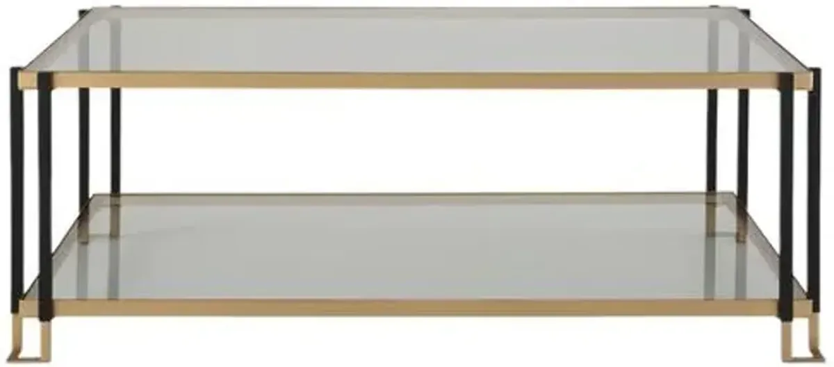August Coffee Table - Black/Gold - Multi
