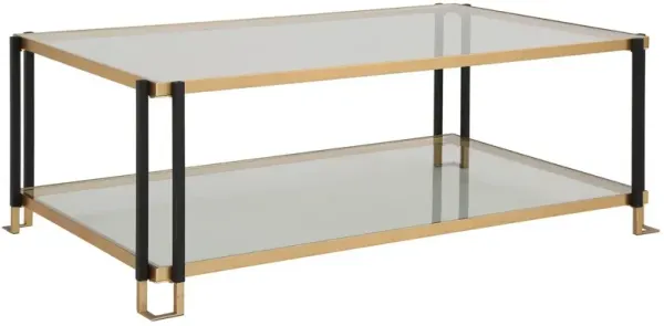 August Coffee Table, Black/Gold
