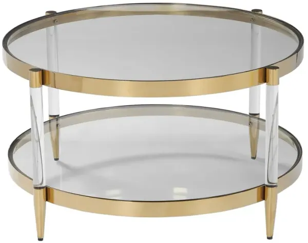 Zeno Round Coffee Table, Gold