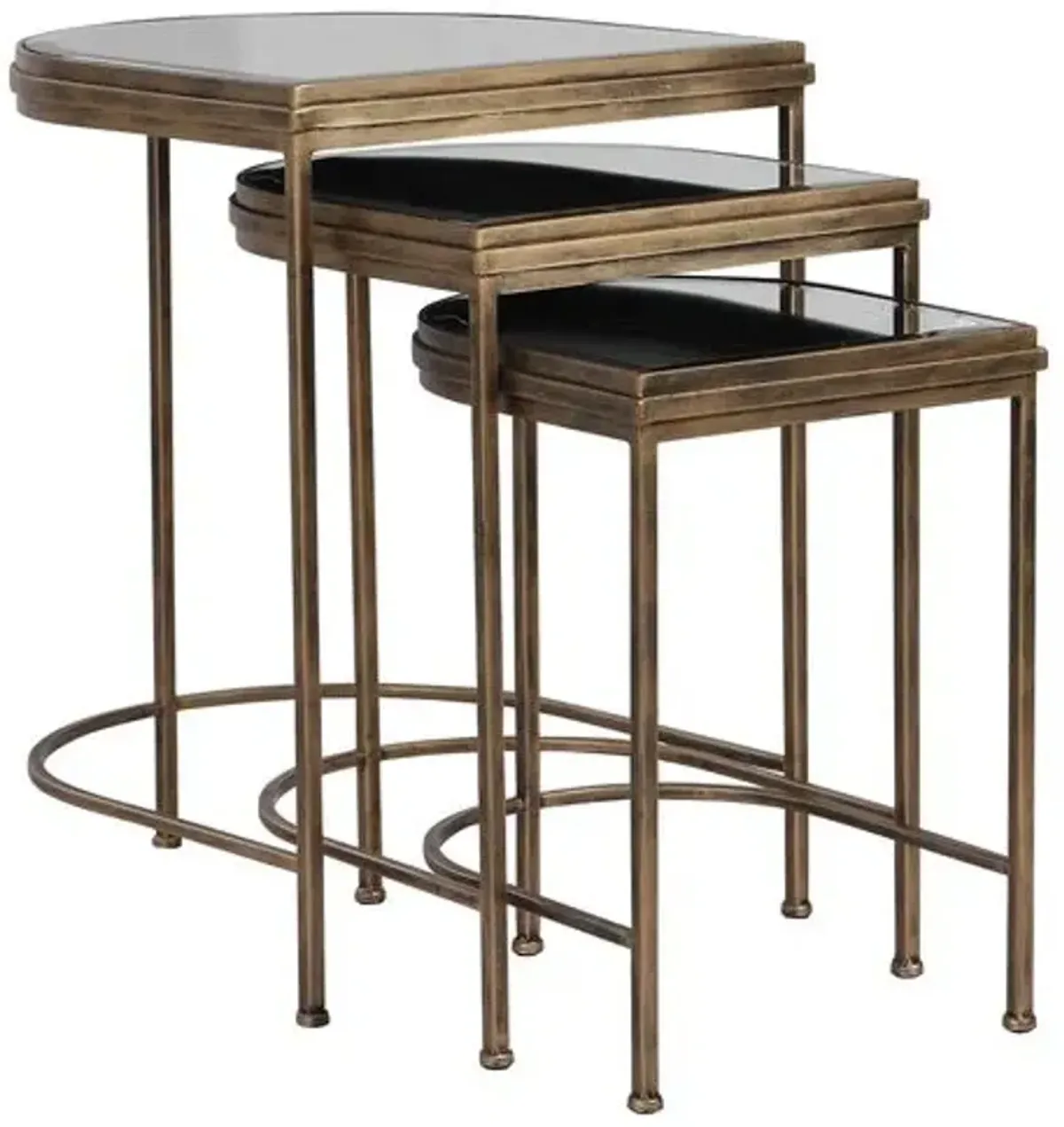 Set of 3 Amabel Nesting Tables - Gold