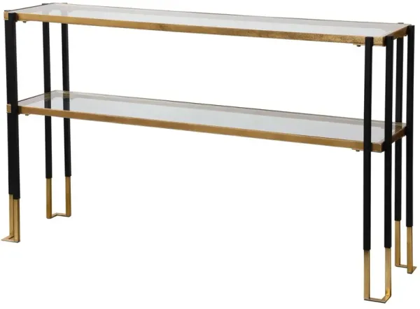 August Console Table, Black/Gold