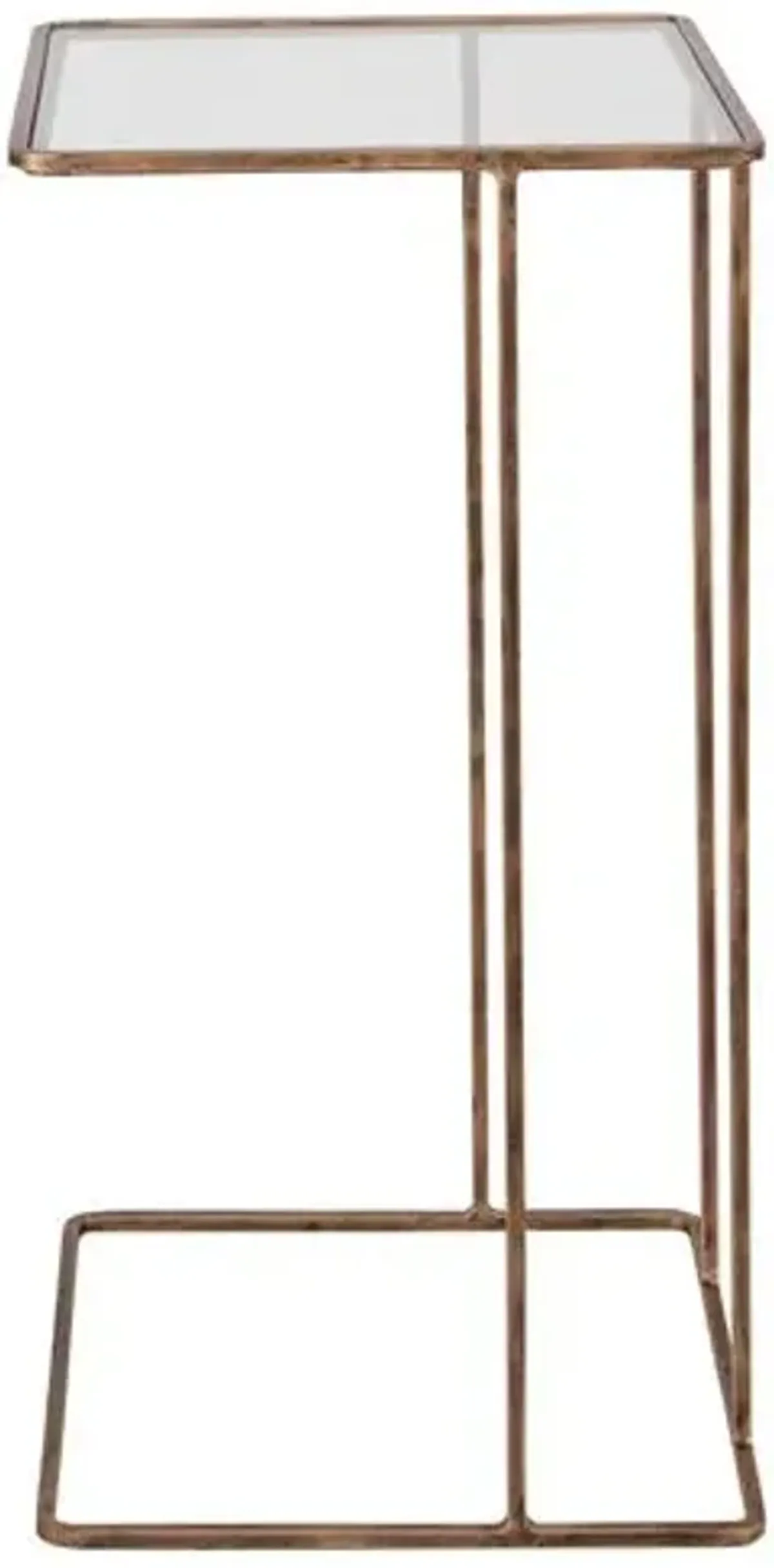 Malcolm Accent Table - Brass/Gold - 24Hx12Wx12D in