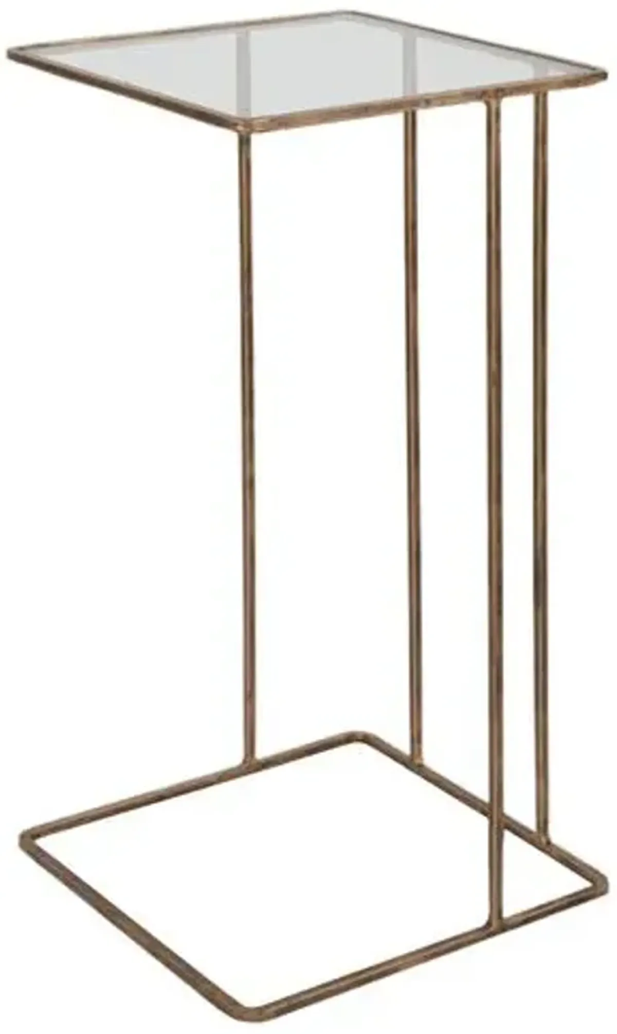 Malcolm Accent Table - Brass/Gold - 24Hx12Wx12D in