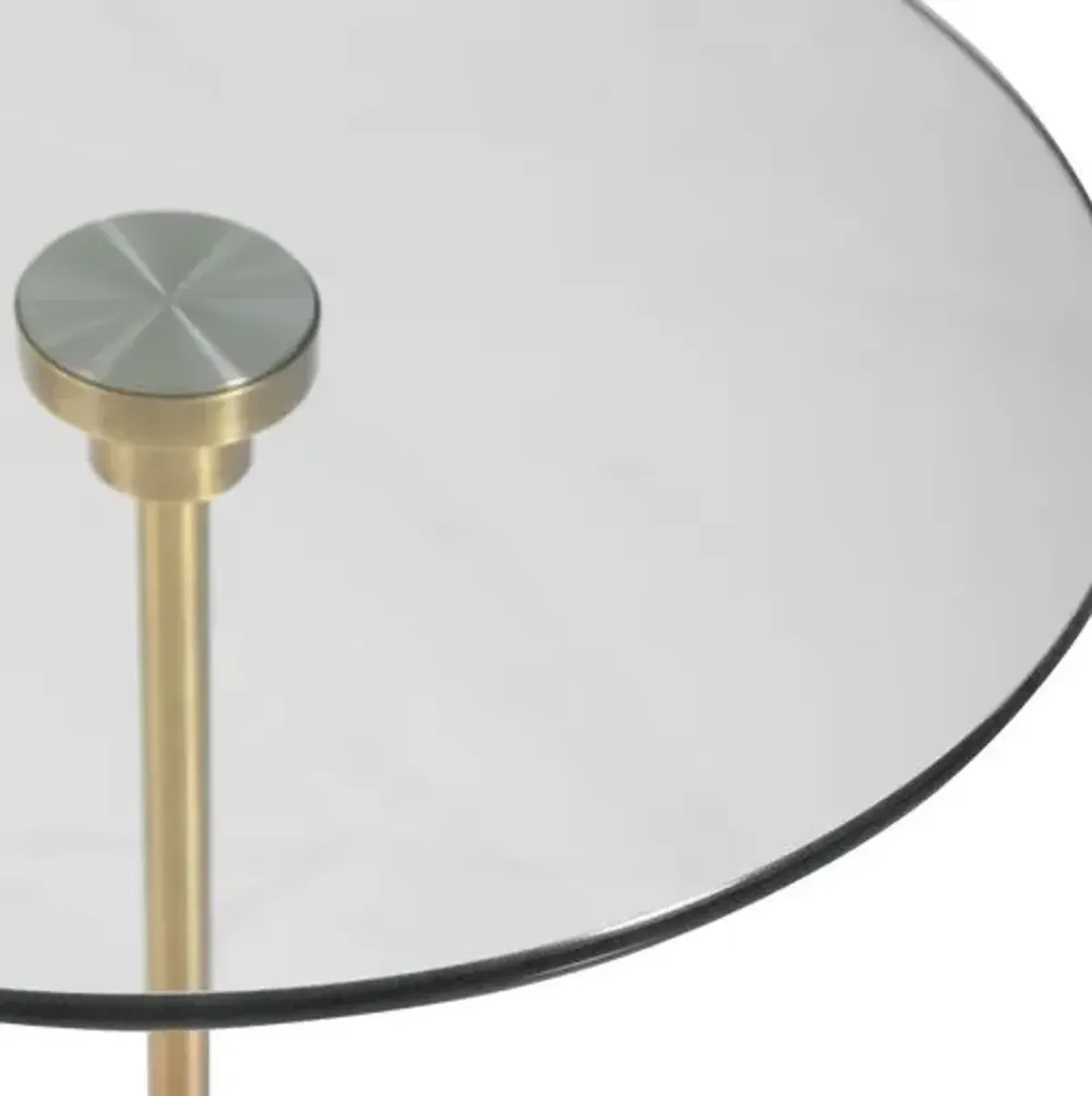 Callenor Marble Accent Table - Brass/White - Multi - 24Hx15.75Wx15.75D in