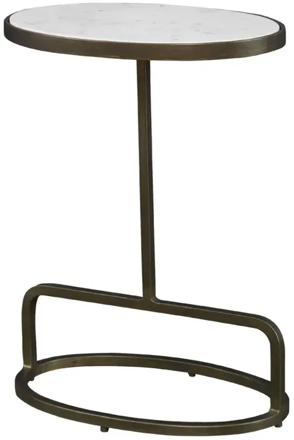 Rosa Marble Oval Accent Table