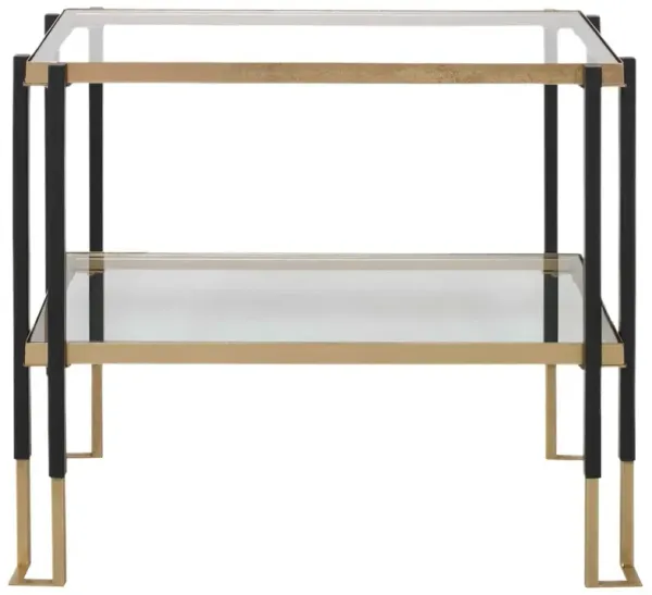 August Side Table, Black/Gold