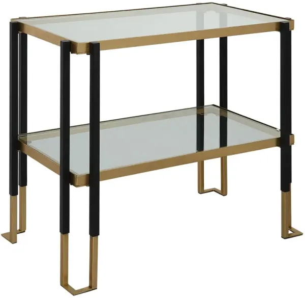 August Side Table, Black/Gold
