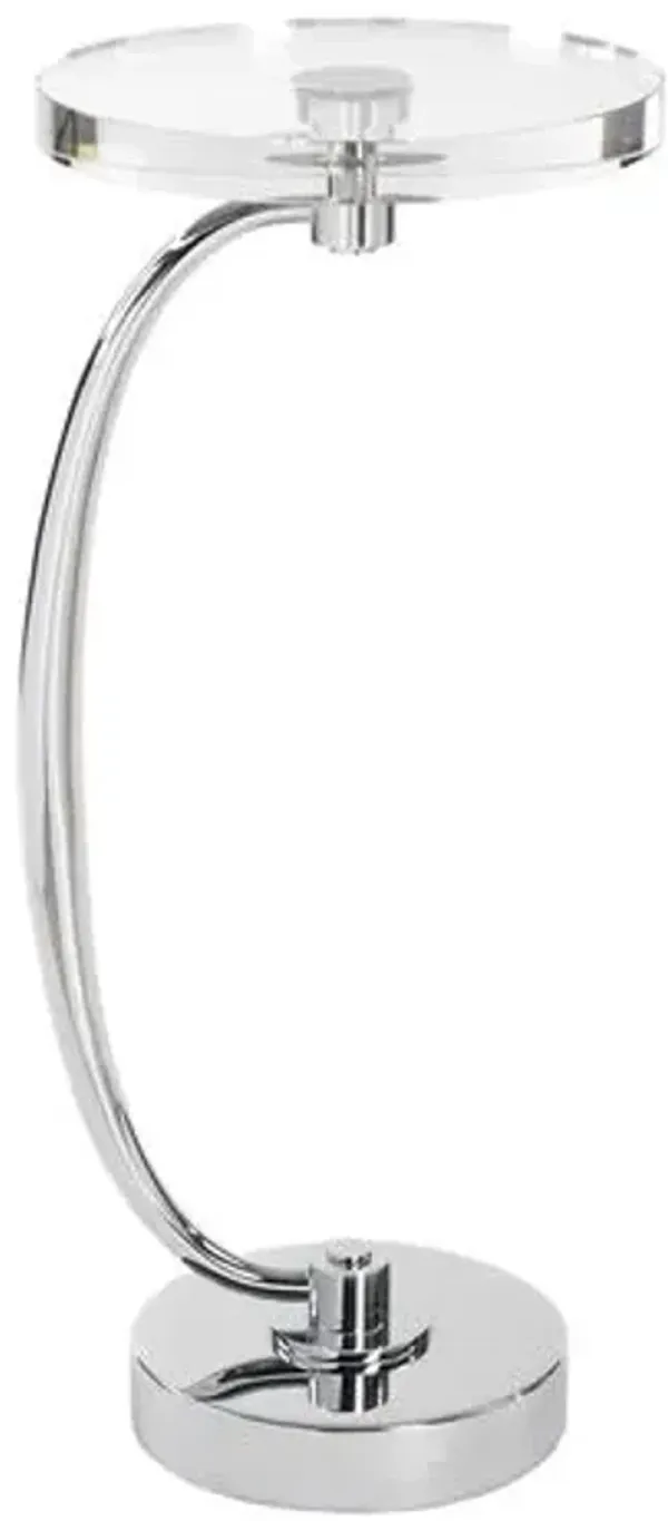 Eleanora Crystal Drink Table - Silver