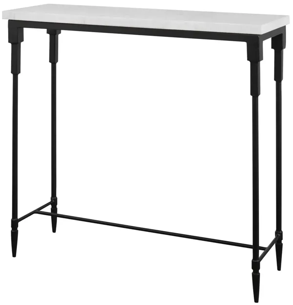 Raphael Marble Console Table, Black/White