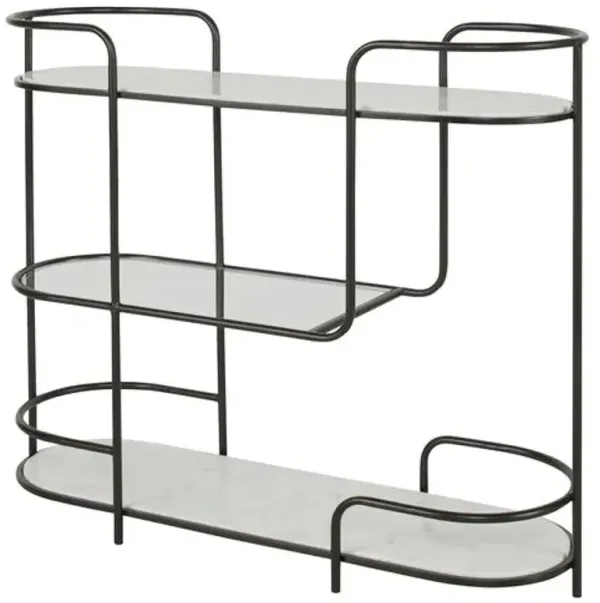 Talia Marble Bar Console - Black/White - Multi