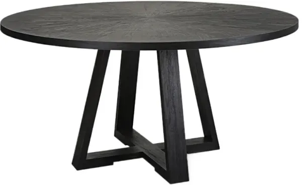 Barnaby 60" Round Dining Table, Black