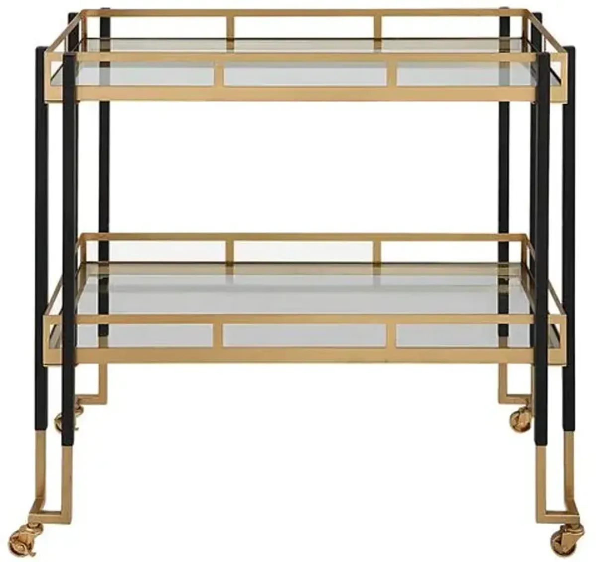 August Bar Cart - Black/Gold - Multi