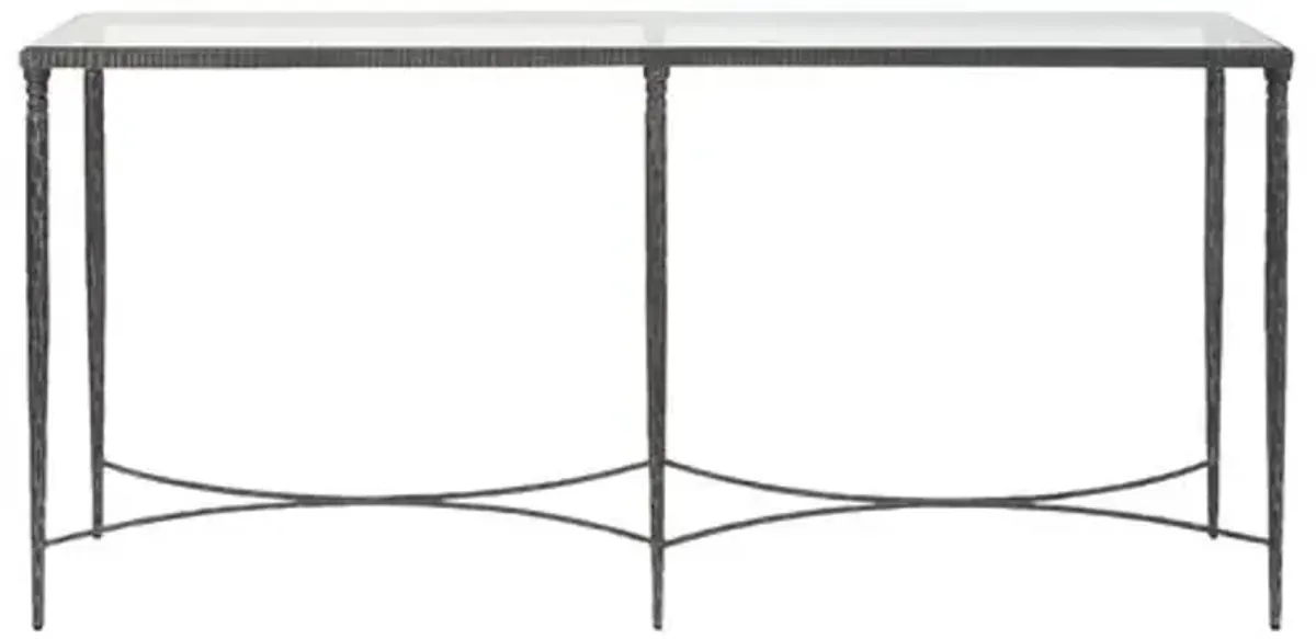 Aurembiaix Console Table - Black Iron